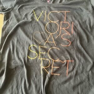 Victoria's Secret Gray T-Shirt with Neon Print